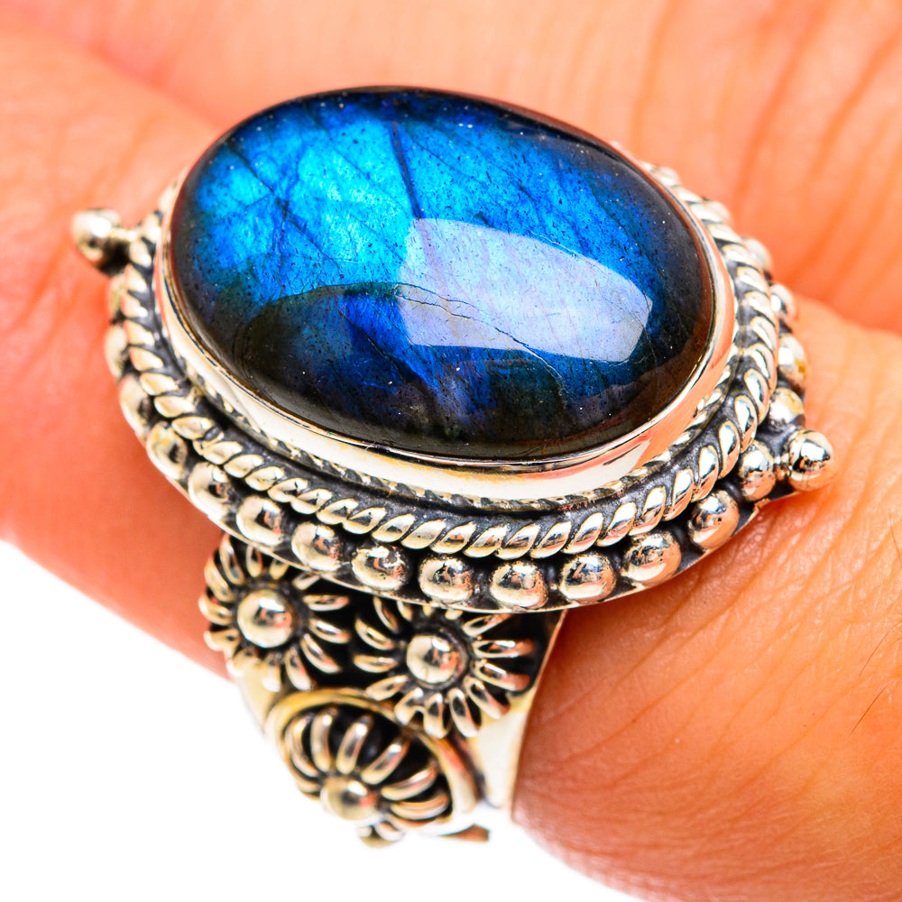 Labradorite Rings handcrafted by Ana Silver Co - RING74688