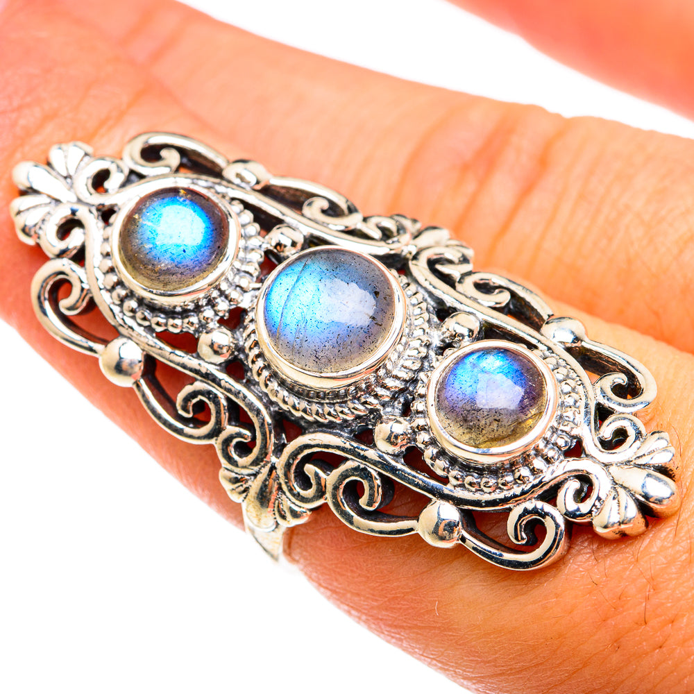 Labradorite Rings handcrafted by Ana Silver Co - RING74691