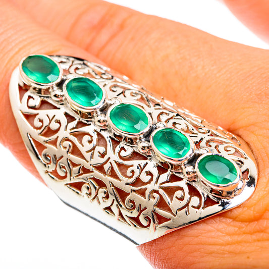 Green Onyx Rings handcrafted by Ana Silver Co - RING74695