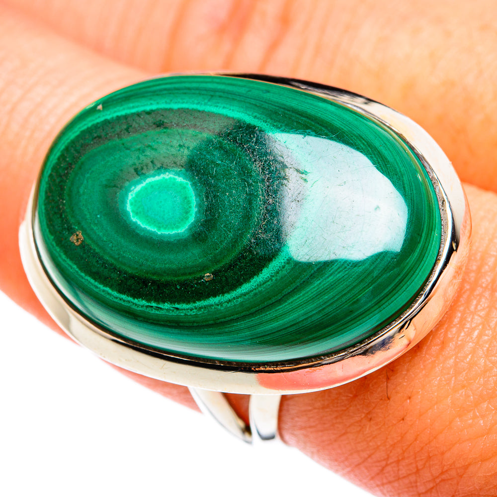 Malachite Rings handcrafted by Ana Silver Co - RING74698