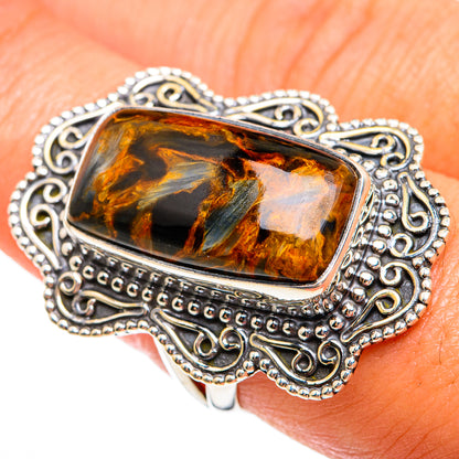 Golden Pietersite Rings handcrafted by Ana Silver Co - RING74700