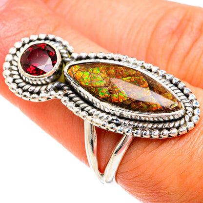 Ammolite Rings handcrafted by Ana Silver Co - RING74704
