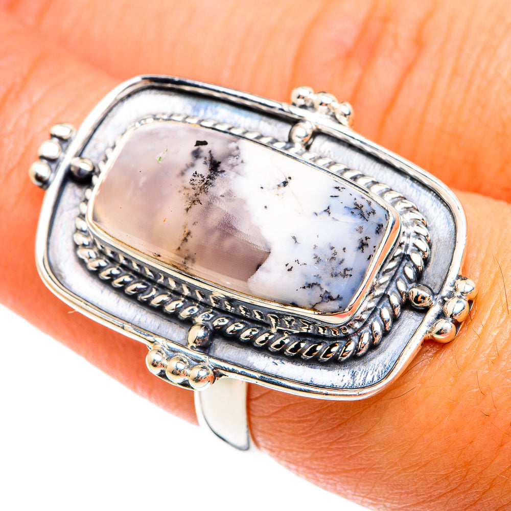 Dendritic Opal Rings handcrafted by Ana Silver Co - RING74709