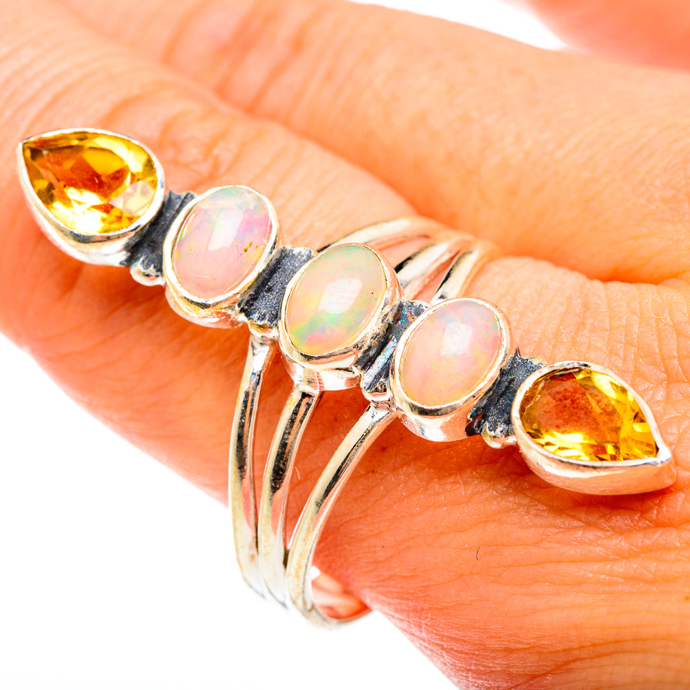 Ethiopian Opal Rings handcrafted by Ana Silver Co - RING74717