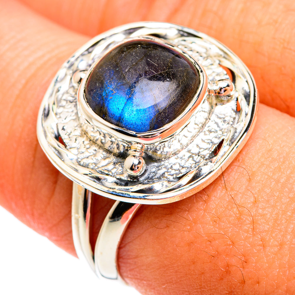 Labradorite Rings handcrafted by Ana Silver Co - RING74722