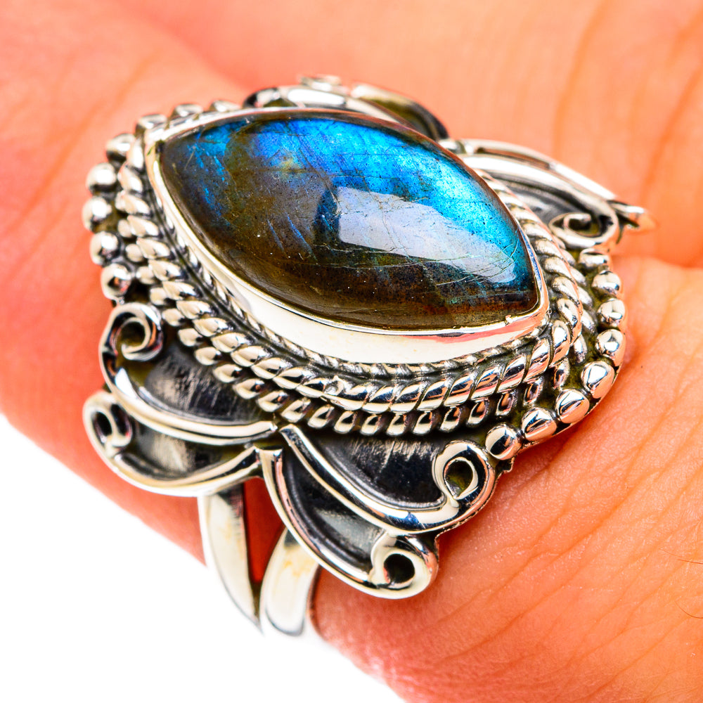 Labradorite Rings handcrafted by Ana Silver Co - RING74724