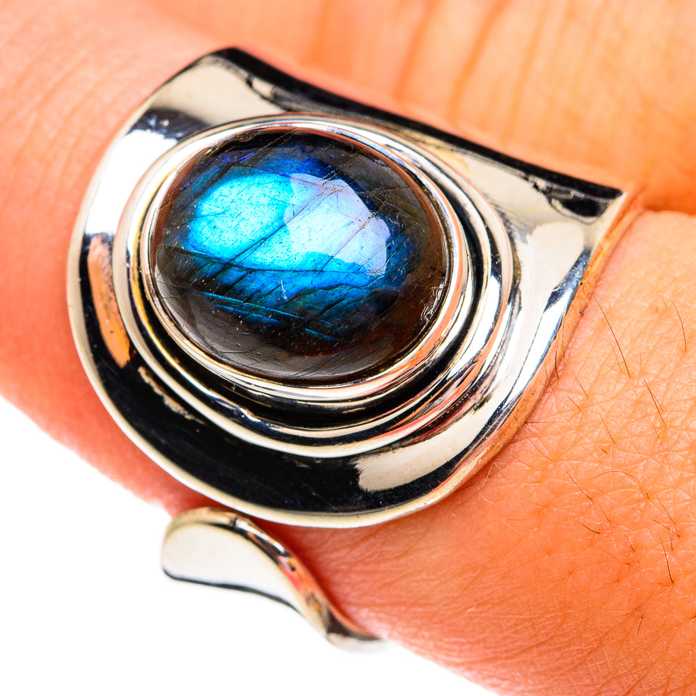 Labradorite Rings handcrafted by Ana Silver Co - RING74726