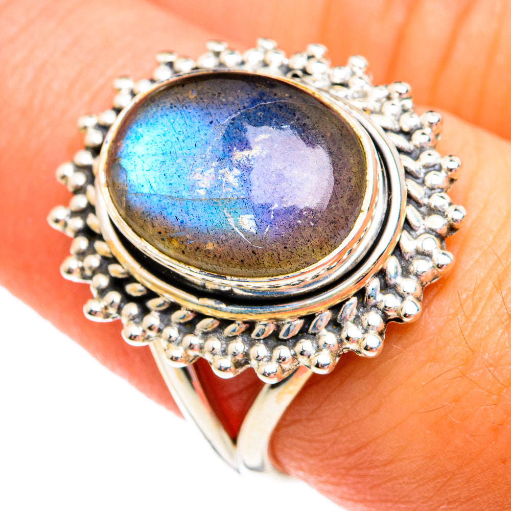 Labradorite Rings handcrafted by Ana Silver Co - RING74727