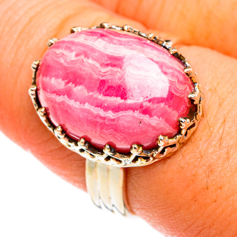Rhodochrosite Rings handcrafted by Ana Silver Co - RING74731