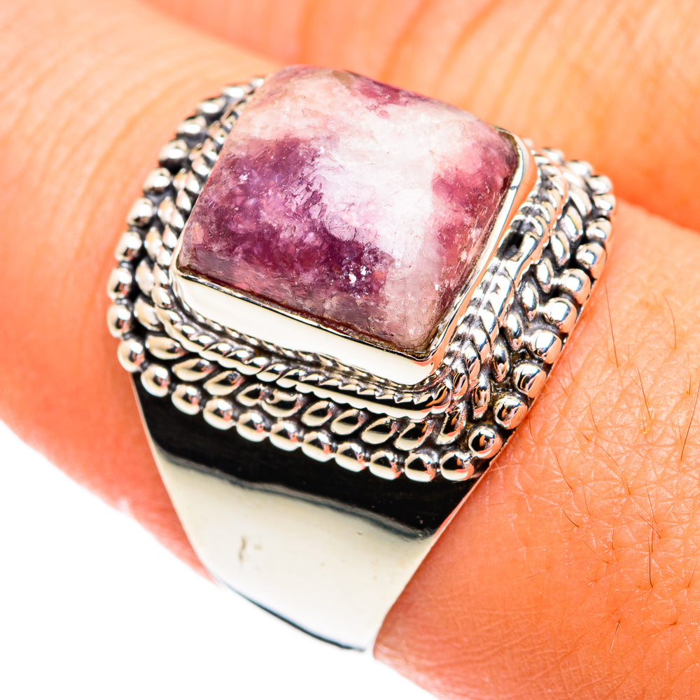 Lepidolite Rings handcrafted by Ana Silver Co - RING74732