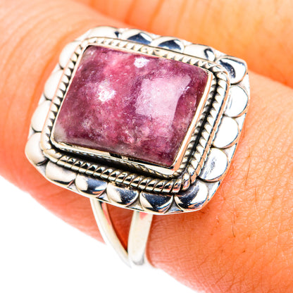 Lepidolite Rings handcrafted by Ana Silver Co - RING74734