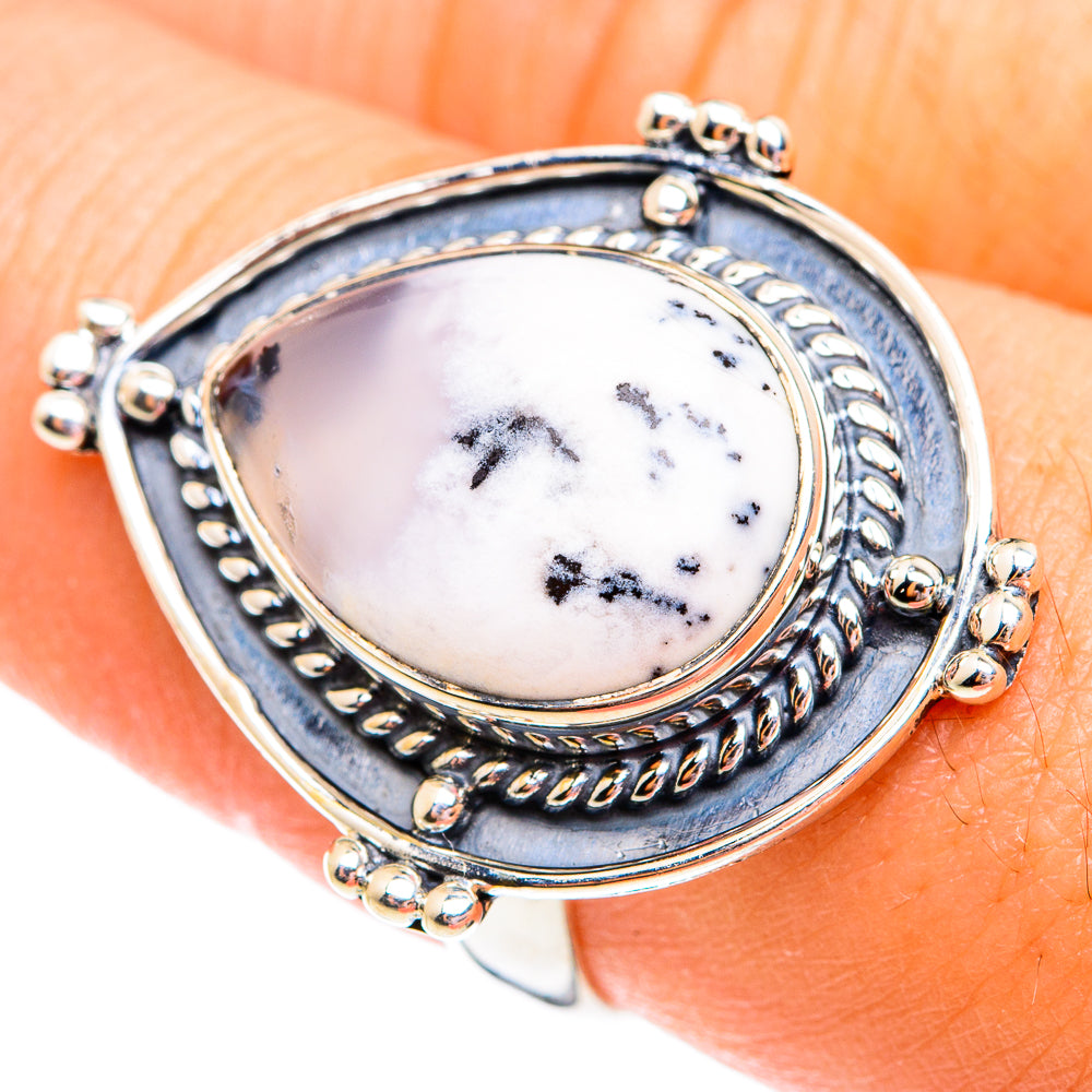 Dendritic Opal Rings handcrafted by Ana Silver Co - RING74748