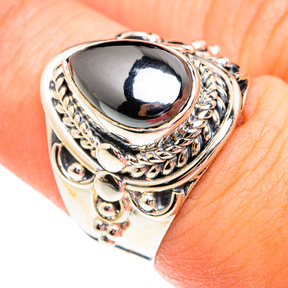 Hematite Rings handcrafted by Ana Silver Co - RING74751