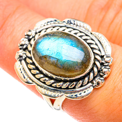 Labradorite Rings handcrafted by Ana Silver Co - RING74752