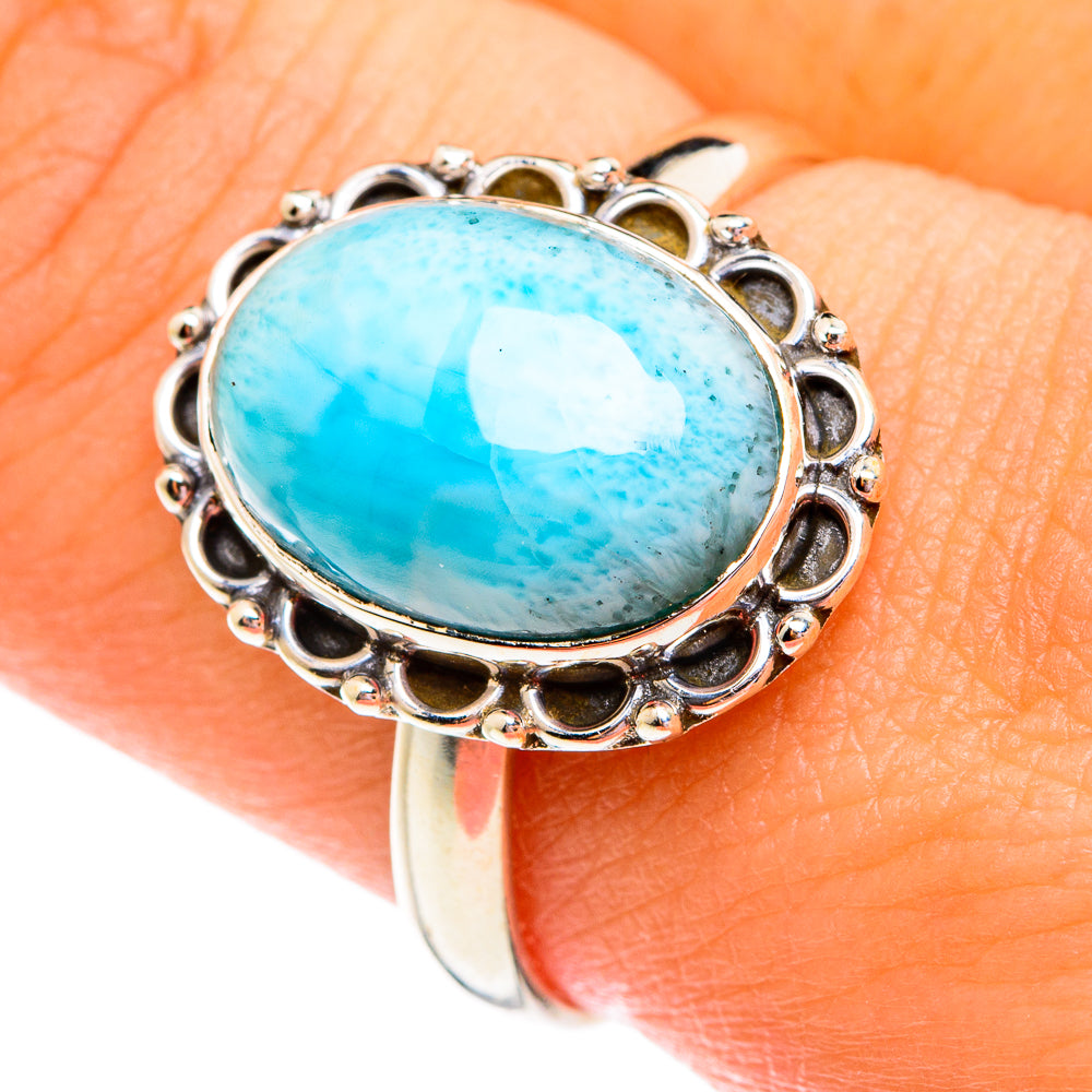 Larimar Rings handcrafted by Ana Silver Co - RING74753