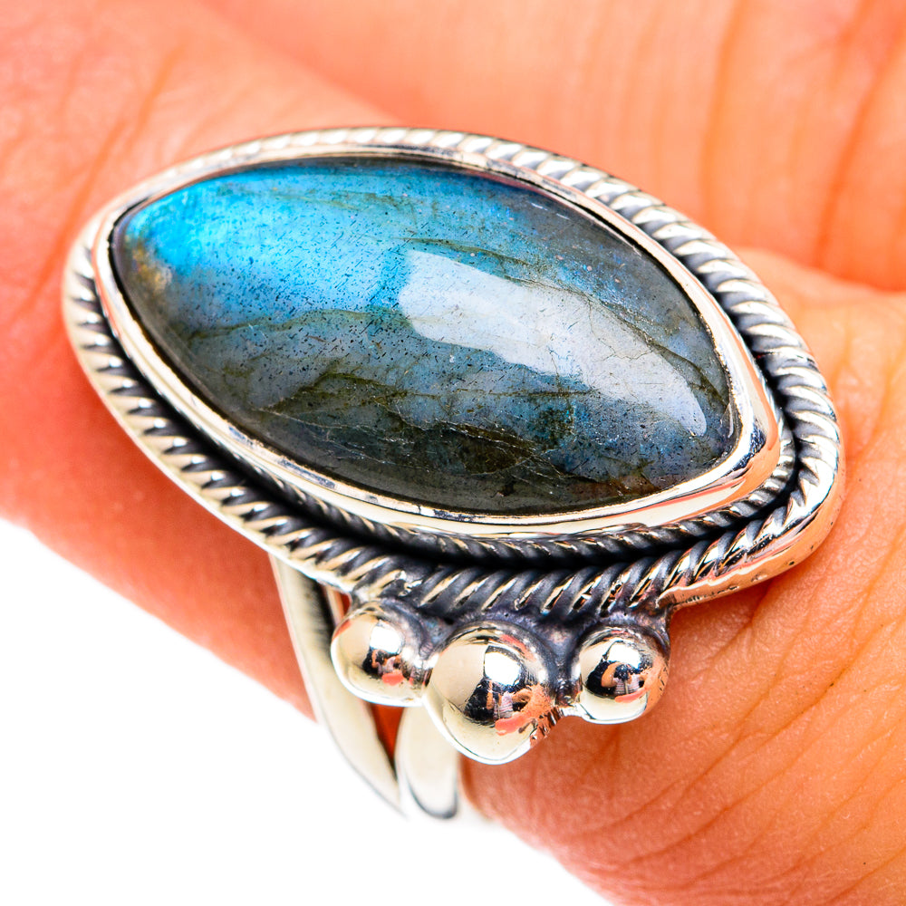Labradorite Rings handcrafted by Ana Silver Co - RING74757
