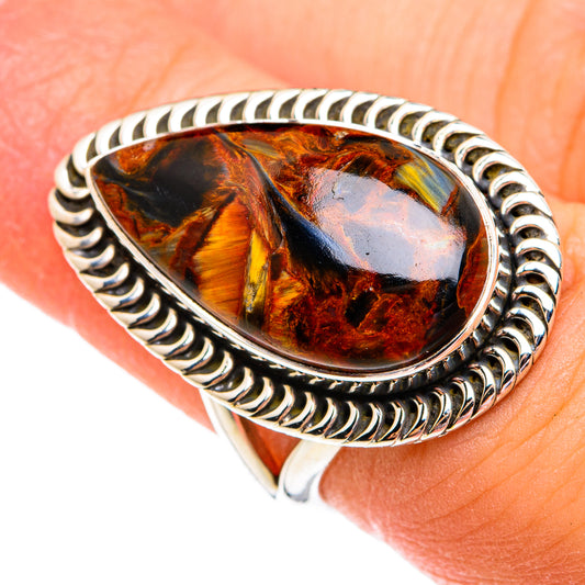 Golden Pietersite Rings handcrafted by Ana Silver Co - RING74759