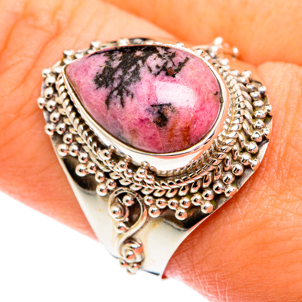 Rhodonite Rings handcrafted by Ana Silver Co - RING74761
