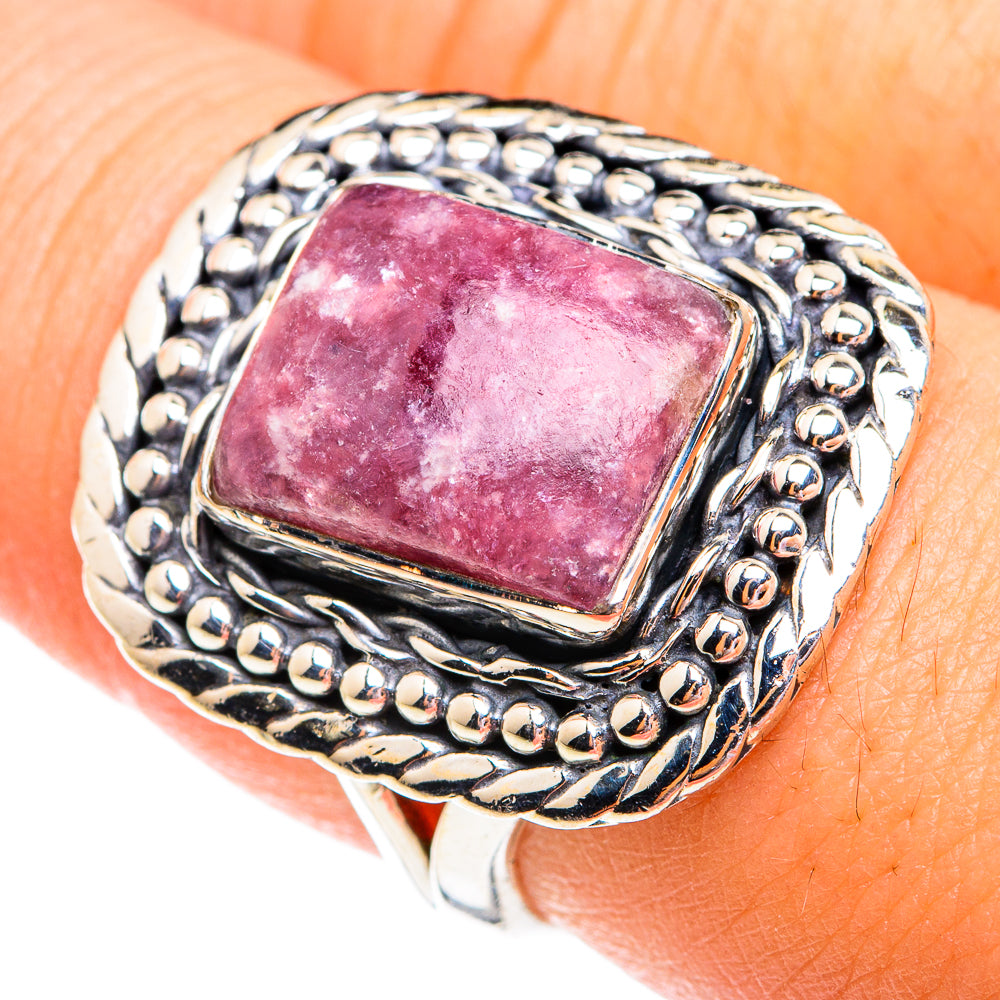 Lepidolite Rings handcrafted by Ana Silver Co - RING74763