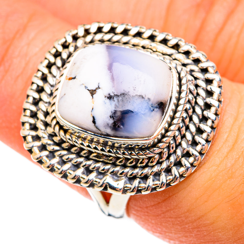Dendritic Opal Rings handcrafted by Ana Silver Co - RING74777