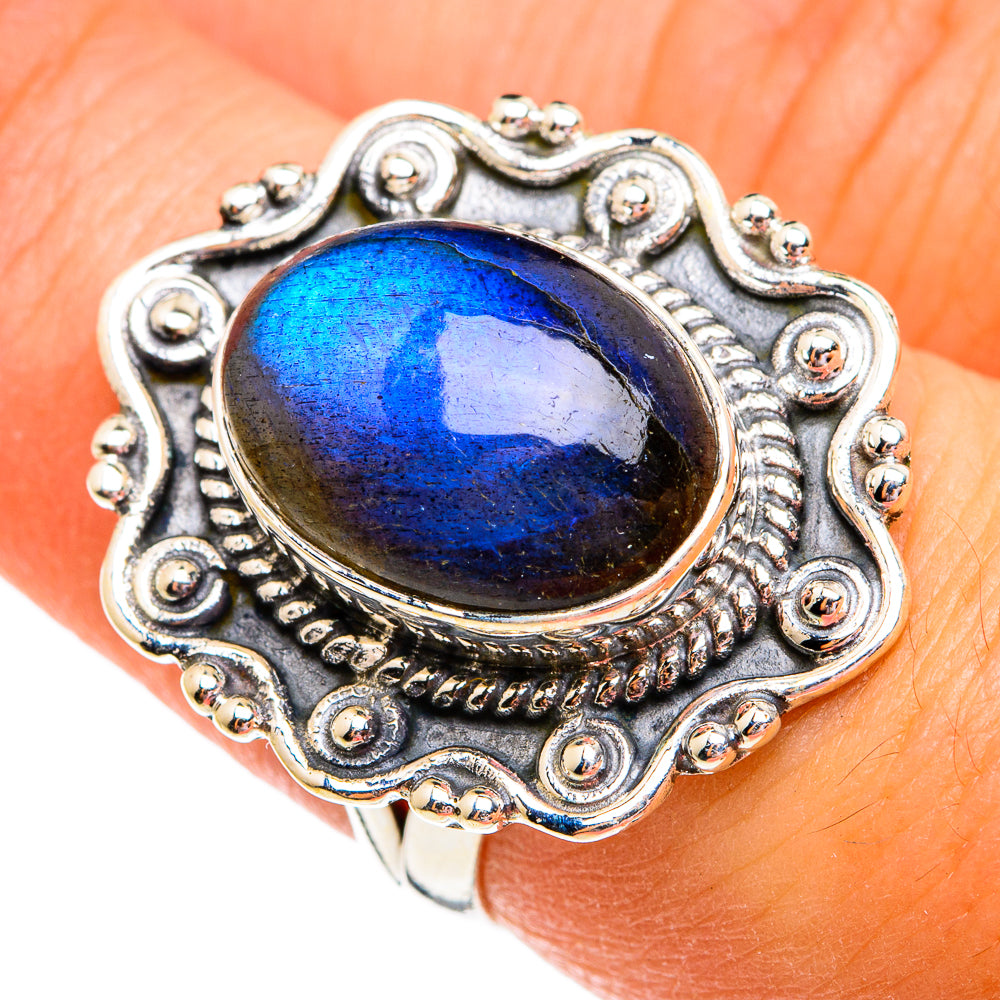 Labradorite Rings handcrafted by Ana Silver Co - RING74780