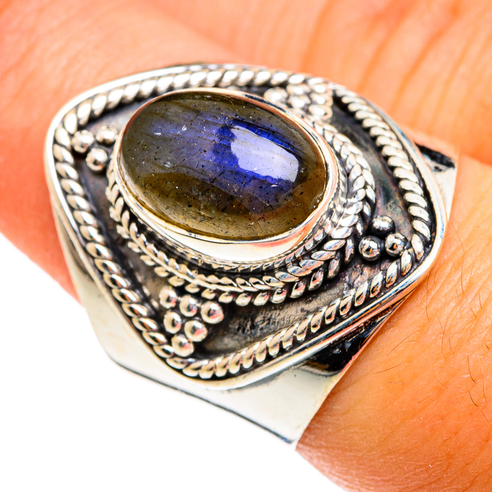 Labradorite Rings handcrafted by Ana Silver Co - RING74781