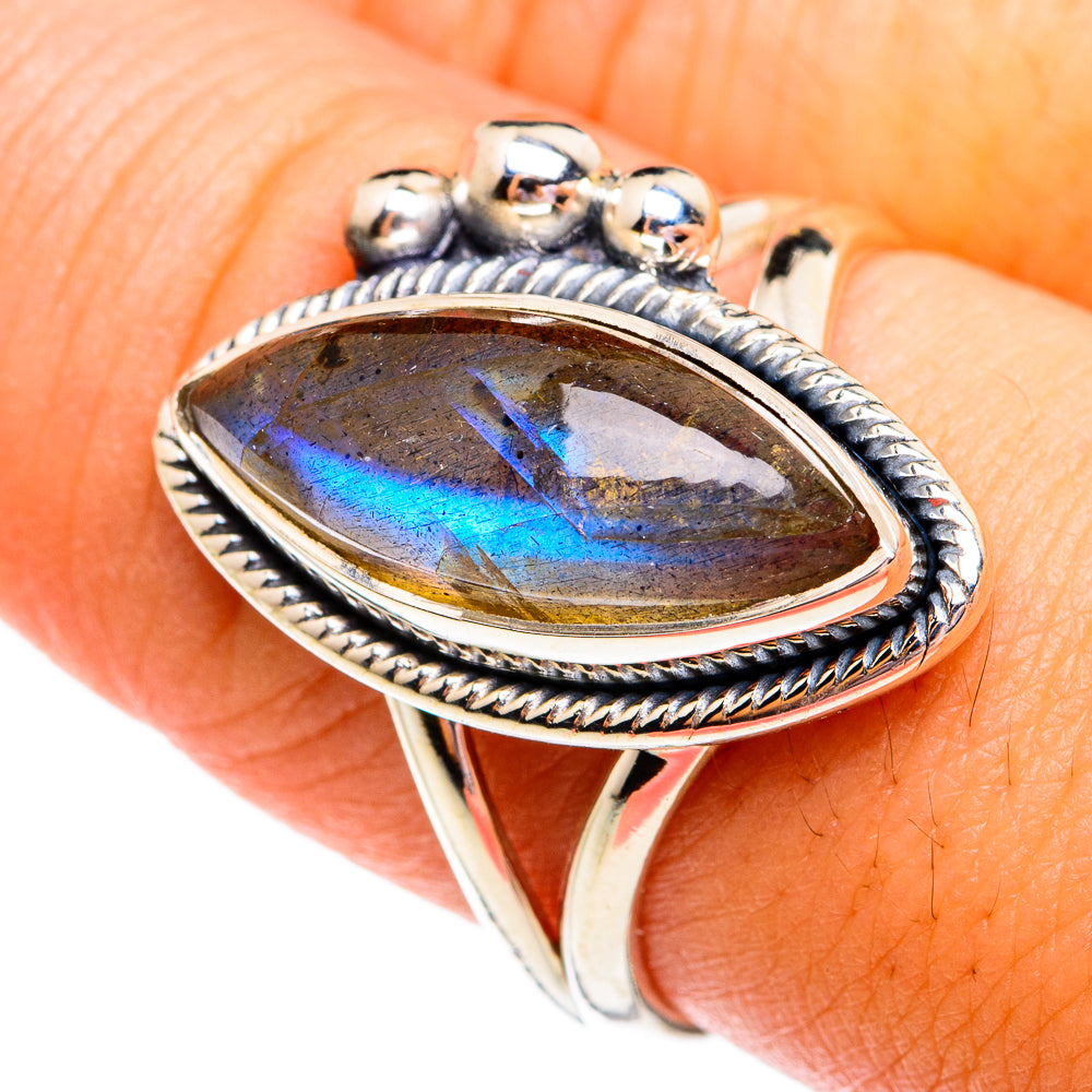 Labradorite Rings handcrafted by Ana Silver Co - RING74782