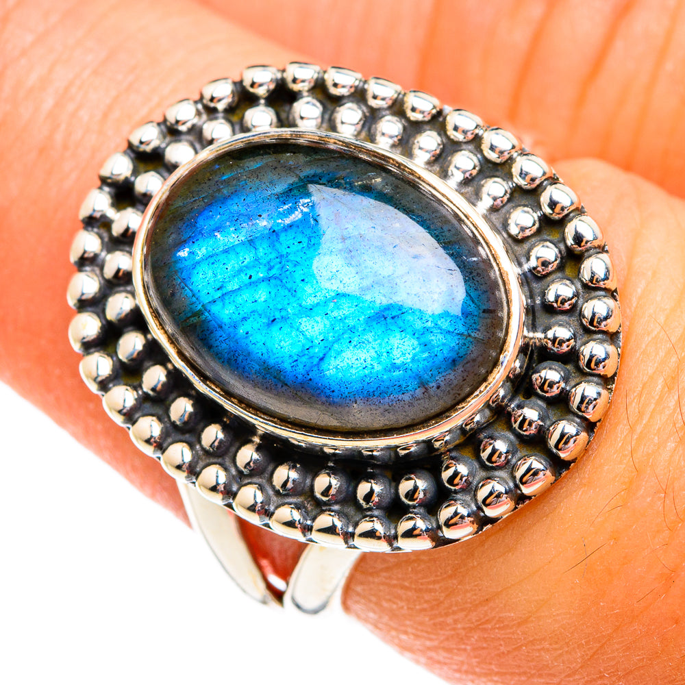 Labradorite Rings handcrafted by Ana Silver Co - RING74783