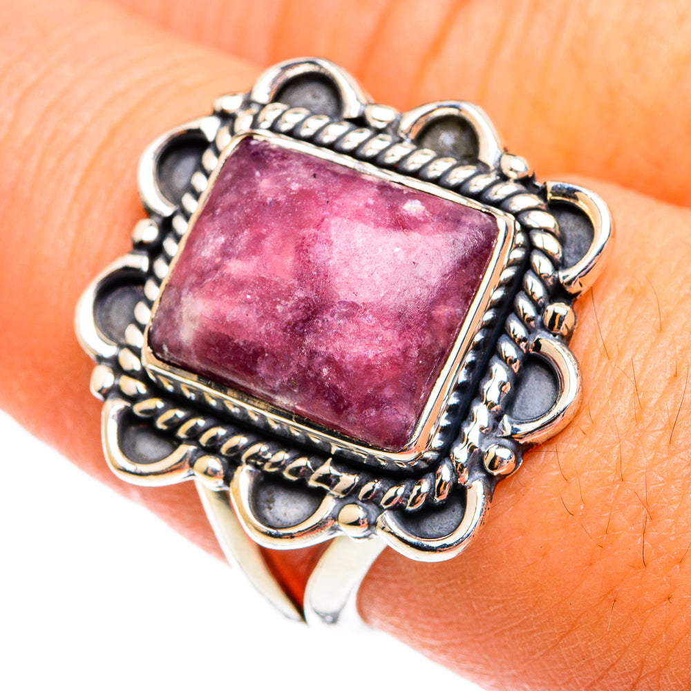 Lepidolite Rings handcrafted by Ana Silver Co - RING74786