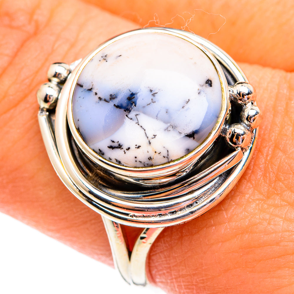 Dendritic Opal Rings handcrafted by Ana Silver Co - RING74795
