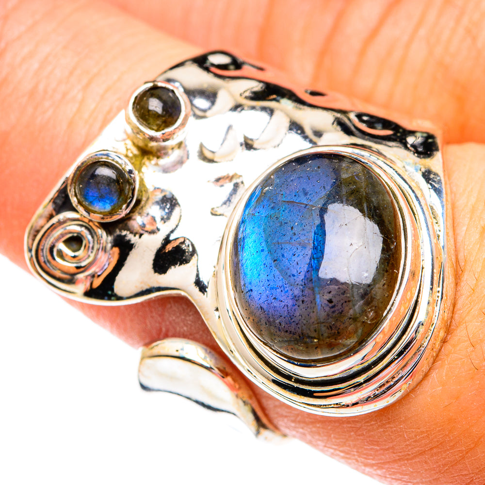 Labradorite Rings handcrafted by Ana Silver Co - RING74798