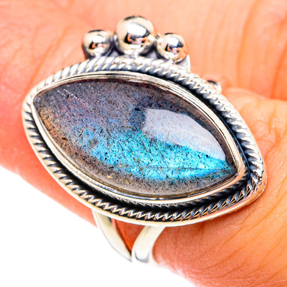 Labradorite Rings handcrafted by Ana Silver Co - RING74801