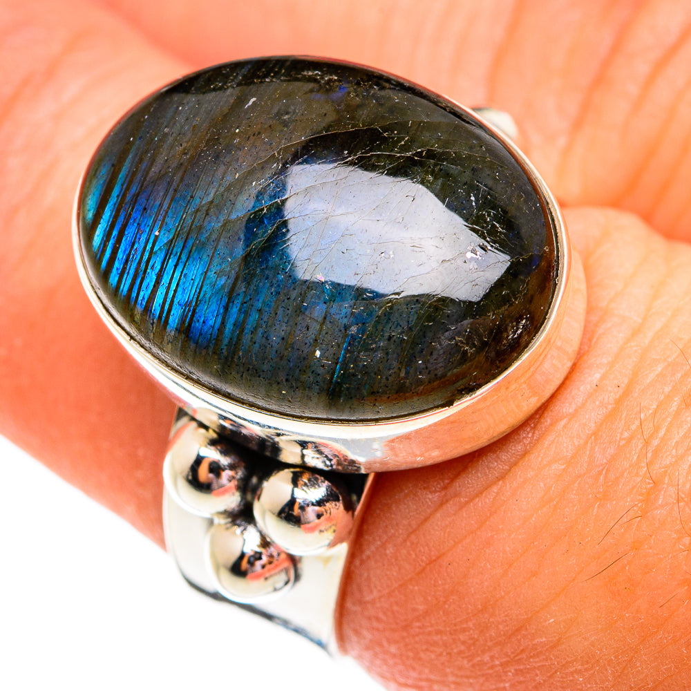 Labradorite Rings handcrafted by Ana Silver Co - RING74802