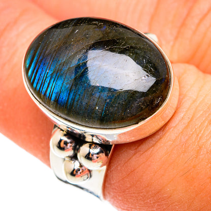 Labradorite Rings handcrafted by Ana Silver Co - RING74802