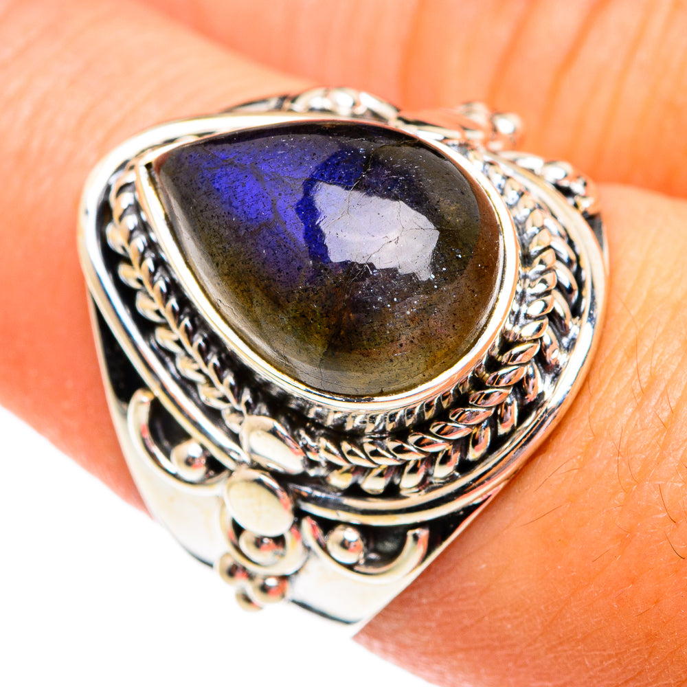 Labradorite Rings handcrafted by Ana Silver Co - RING74804