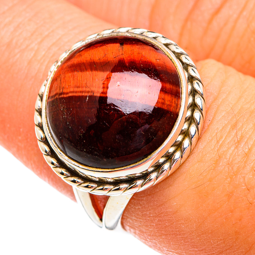 Red Tiger Eye Rings handcrafted by Ana Silver Co - RING74805