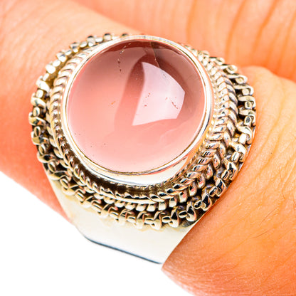 Rose Quartz Rings handcrafted by Ana Silver Co - RING74807