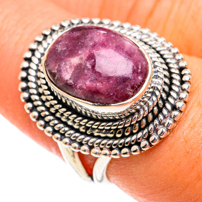 Lepidolite Rings handcrafted by Ana Silver Co - RING74808