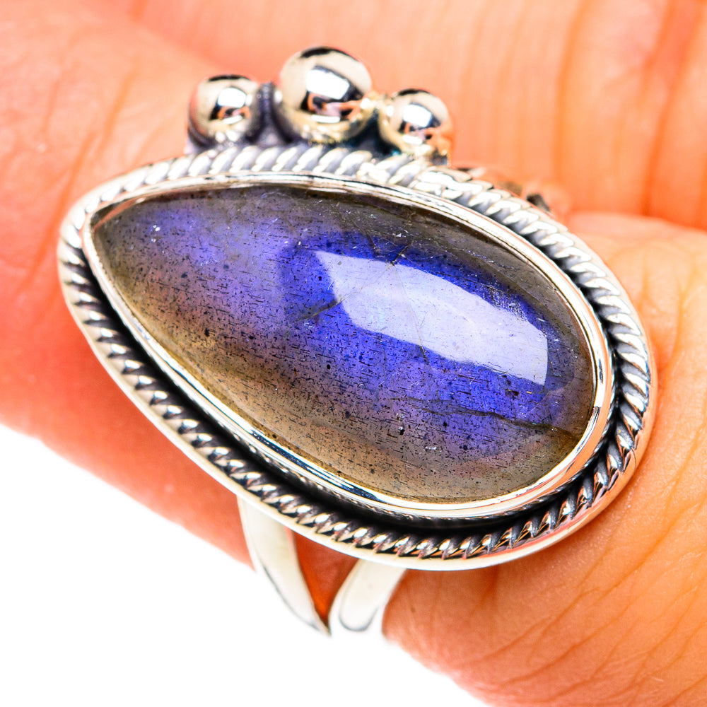 Labradorite Rings handcrafted by Ana Silver Co - RING74816
