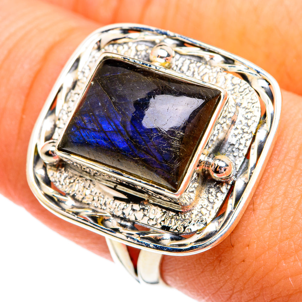 Labradorite Rings handcrafted by Ana Silver Co - RING74817