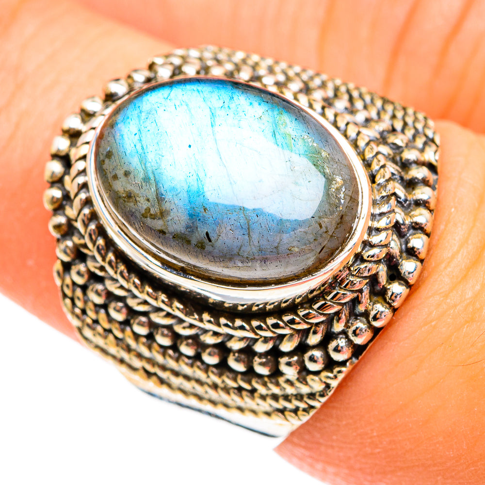 Labradorite Rings handcrafted by Ana Silver Co - RING74818