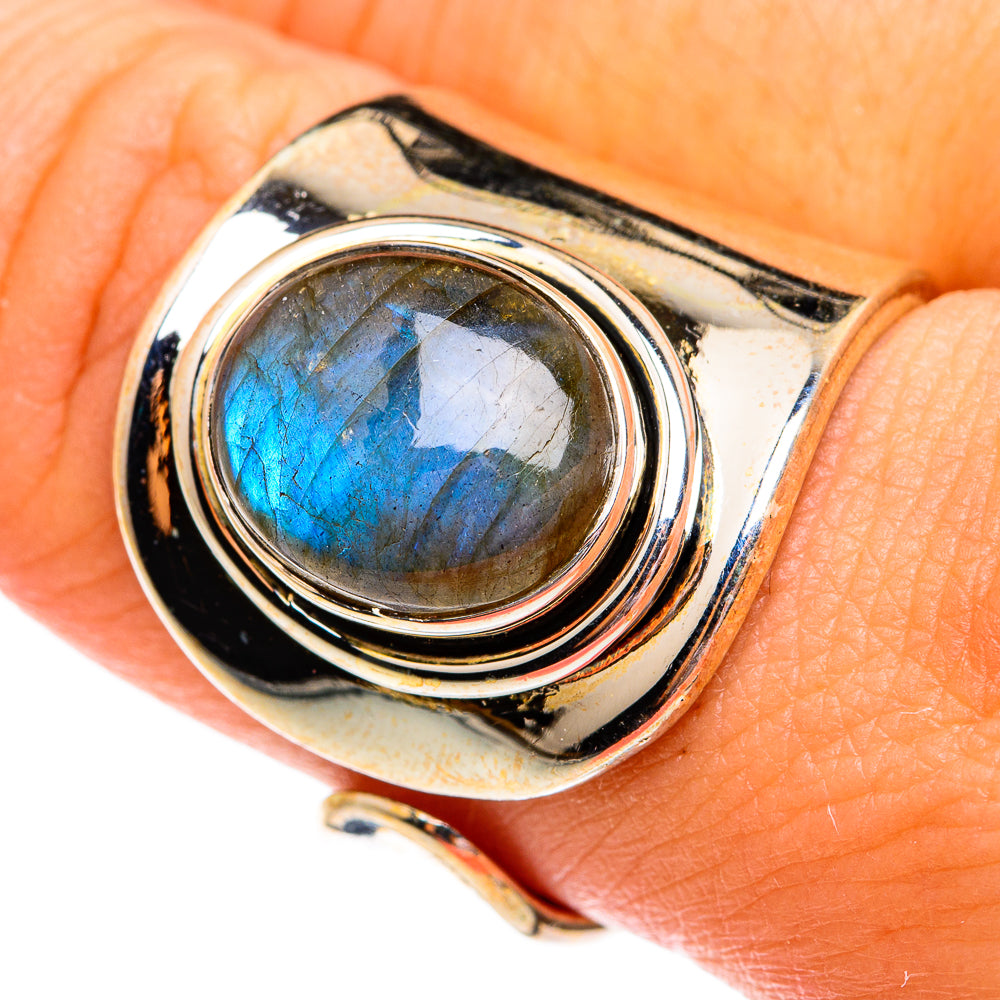 Labradorite Rings handcrafted by Ana Silver Co - RING74821
