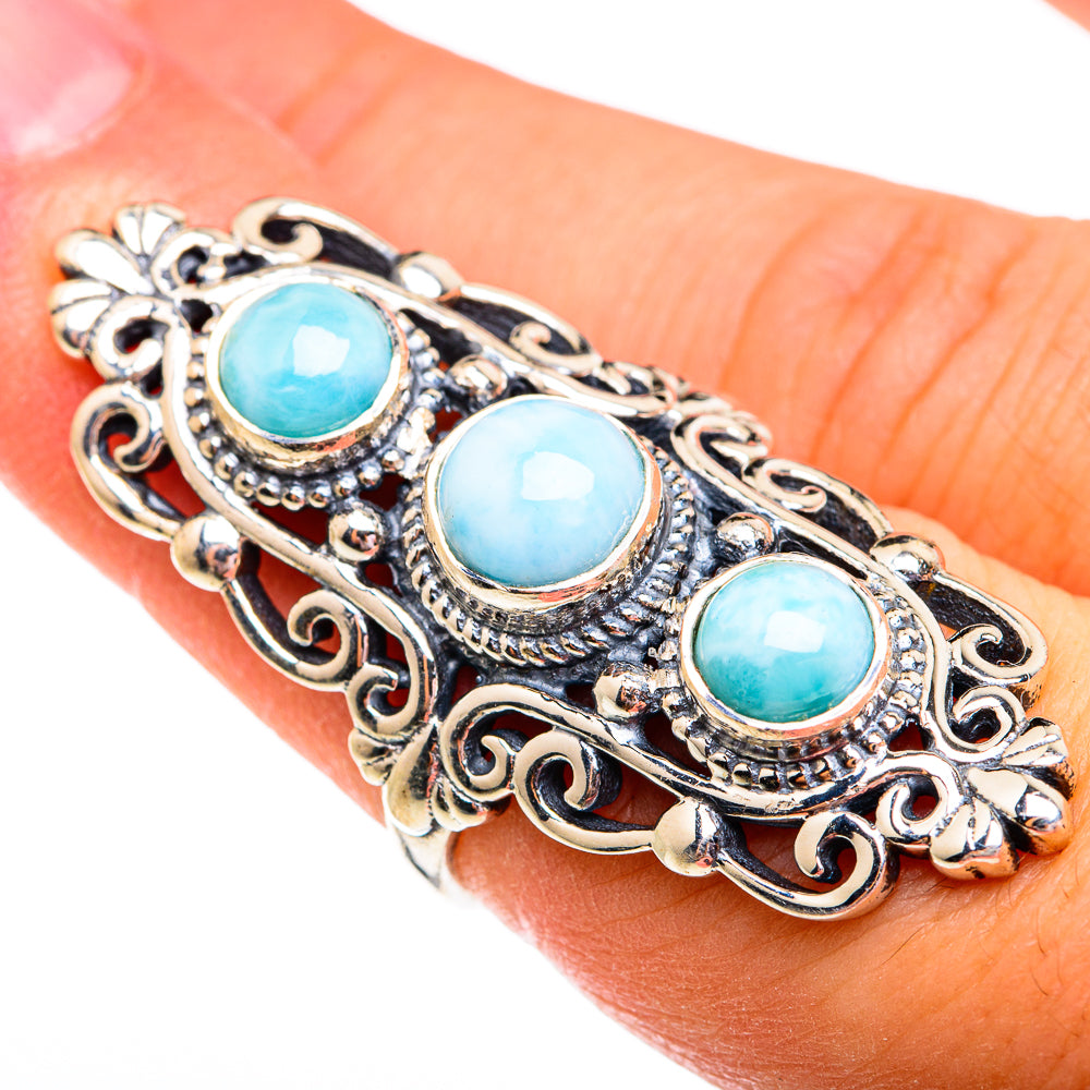 Larimar Rings handcrafted by Ana Silver Co - RING74824