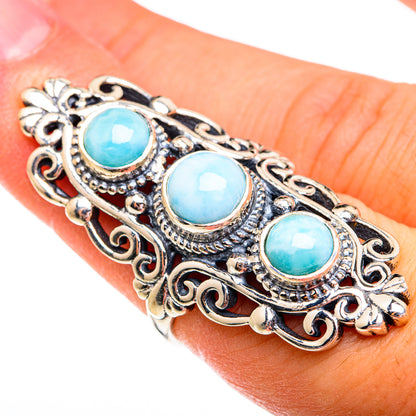 Larimar Rings handcrafted by Ana Silver Co - RING74824