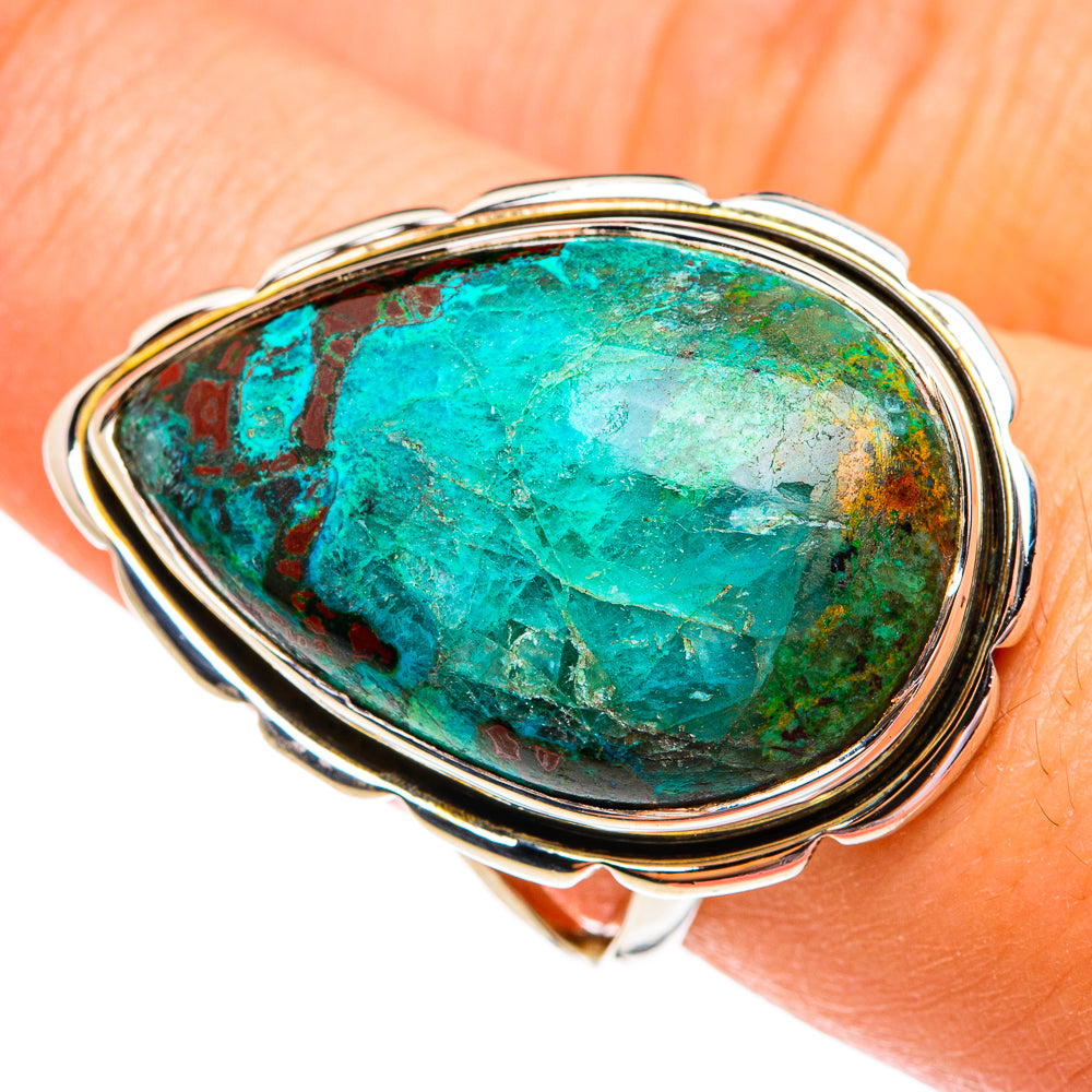 Chrysocolla Rings handcrafted by Ana Silver Co - RING74831