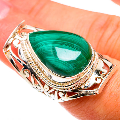 Malachite Rings handcrafted by Ana Silver Co - RING74832