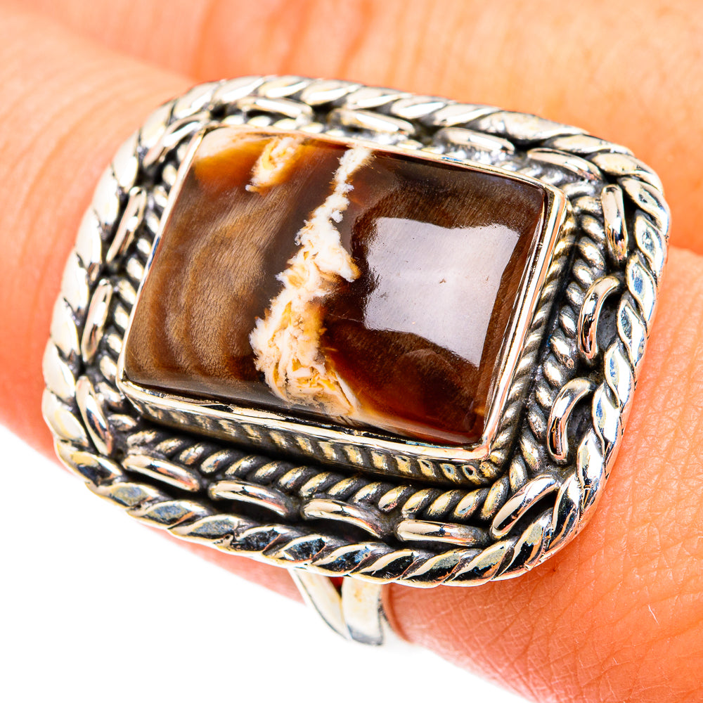 Peanut Wood Jasper Rings handcrafted by Ana Silver Co - RING74835