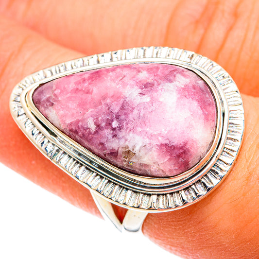 Lepidolite Rings handcrafted by Ana Silver Co - RING74837