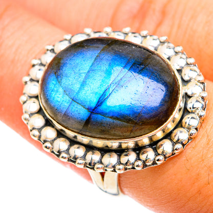 Labradorite Rings handcrafted by Ana Silver Co - RING74854