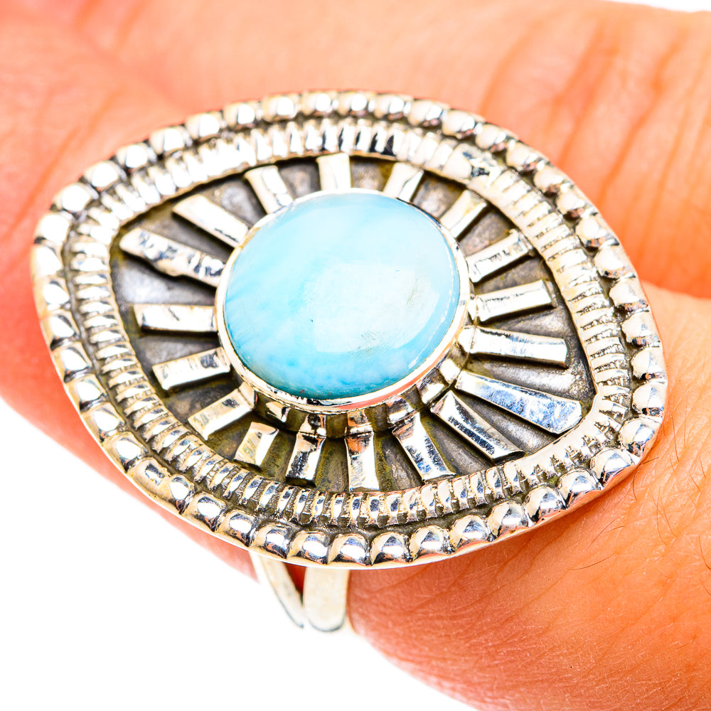 Larimar Rings handcrafted by Ana Silver Co - RING74856